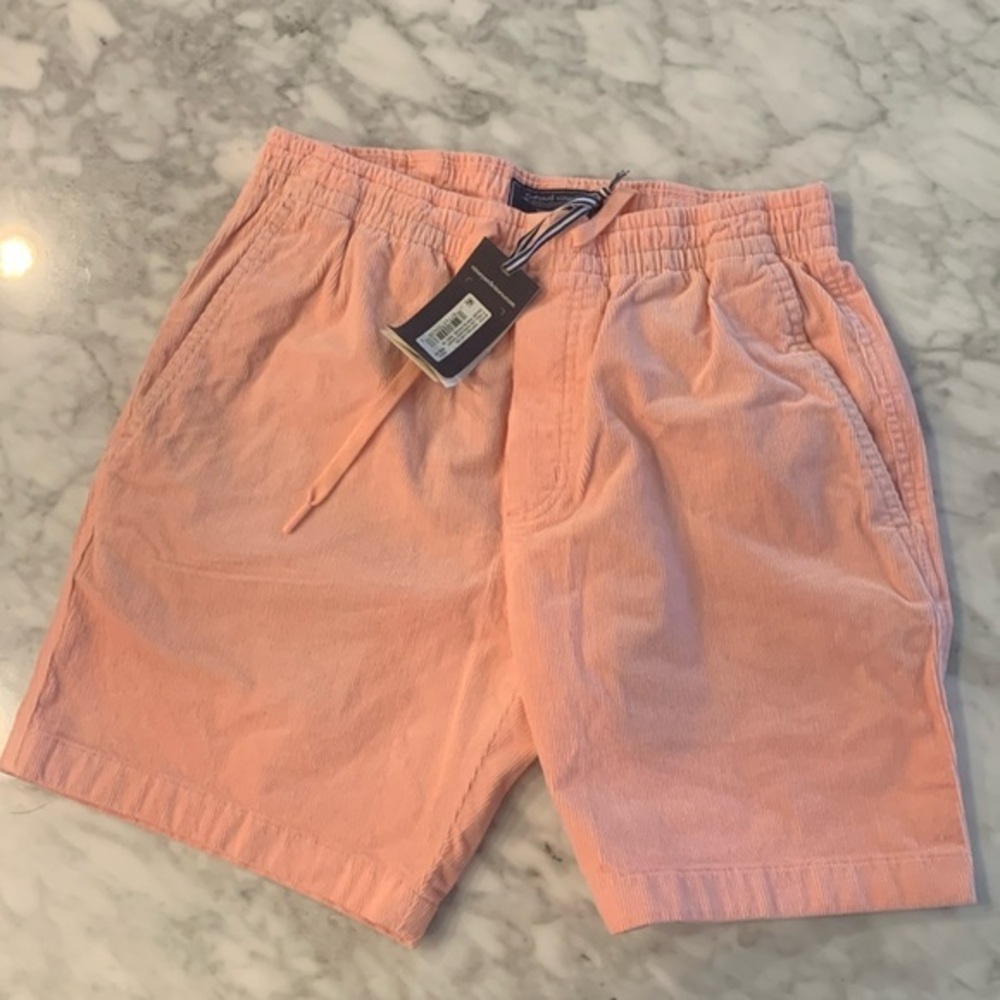 Vineyard Vines 7” pull-on corduroy short, pink blossom, size XS, NWT